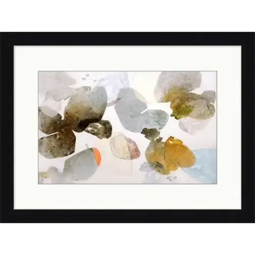 Sea Lichens, Warm Scheme, Black Frame