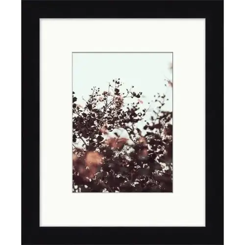 Fall Flowers, Cool Scheme, Black Frame