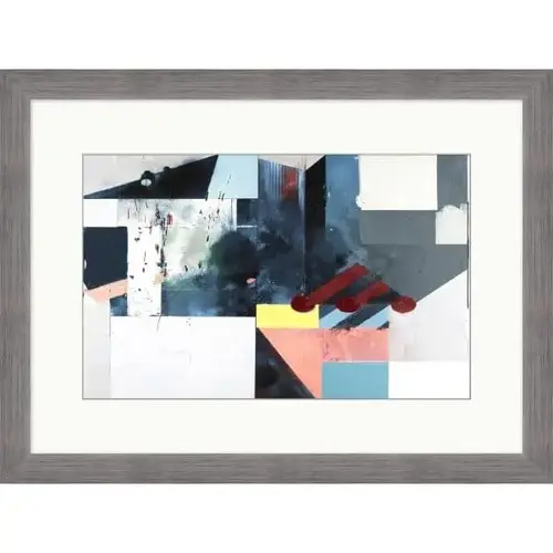 Abstract Theme B, Cool Scheme, Silver Frame