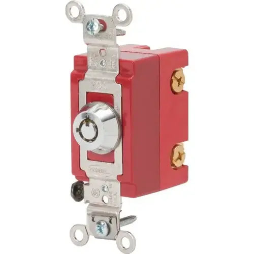 -Pro 20 Amp 120/277 Vac 2-Position Locking Toggle Switch (Chrome) -Pro 20 Amp 120/277 Vac 2-Position Locking Toggle Switch (Chrome)