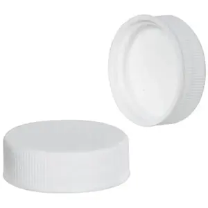 Inmark CLO138400WF217 Ribbed Polypropylene Caps With Foam Liner For Use On 1 Gallon Containers, White