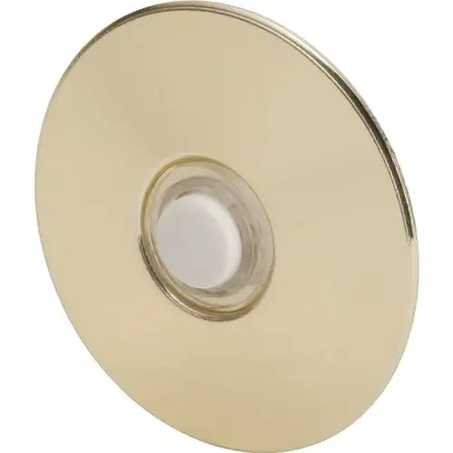 Stucco Push Button Chime Button - Polished Brass