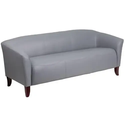 Hercules Imperial Series Gray Leather Sofa Hercules Imperial Series Gray Leather Sofa
