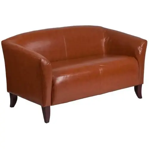 Hercules Imperial Series Cognac Leather Loveseat