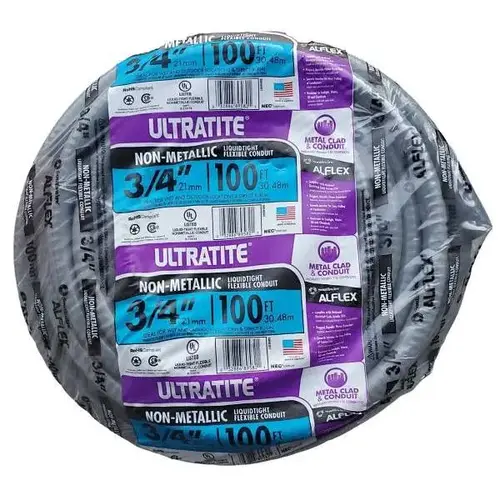 Ultratite Liquidtite Flexible Non-Metallic PVC Conduit, 3/4" X 100 ft