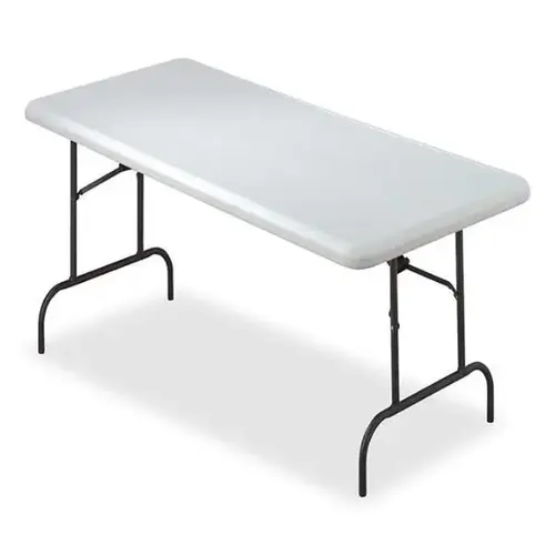 Blow-Molded Folding Tables, Rectangular, 30 X 60 X 29, Platinum