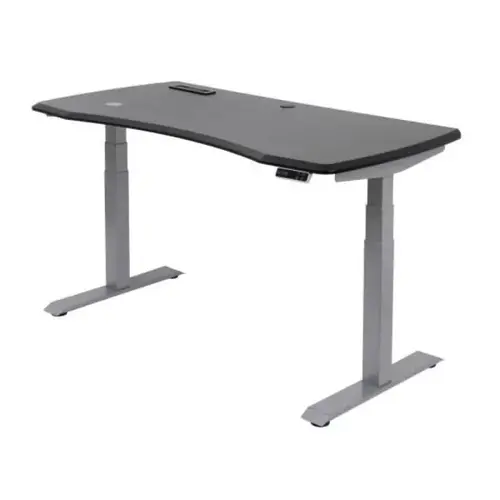 Electric Height-Adjustable Standing Desk, Wireless Charging, Black