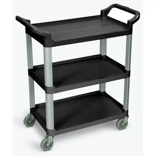 Serving Cart - Three Shelves Black Serving Cart - Three Shelves Black
