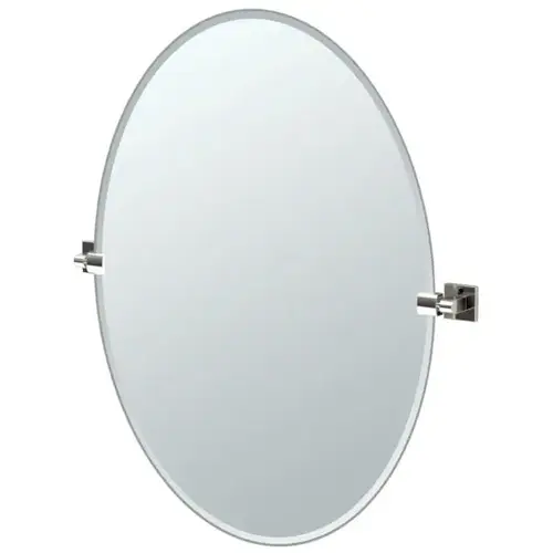 Elevate Frameless Large Oval Mirror In Chrome Elevate Frameless Large Oval Mirror In Chrome