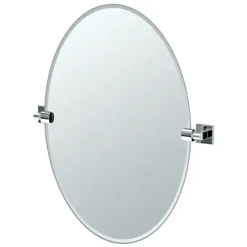 Elevate Frameless Oval Mirror In Chrome Elevate Frameless Oval Mirror In Chrome