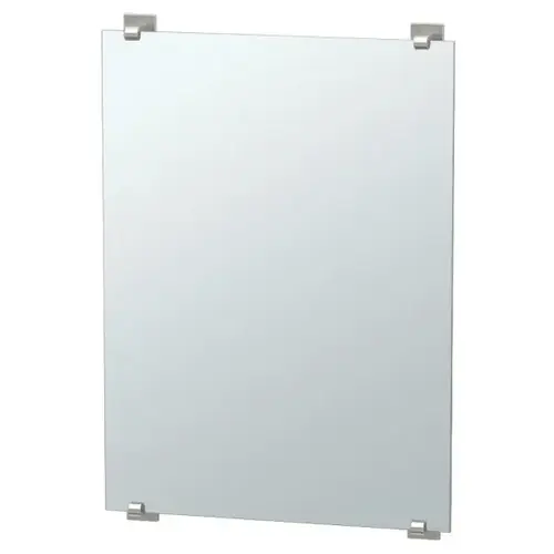 Elevate Minimalist Frameless Mirror In Satin Nickel Elevate Minimalist Frameless Mirror In Satin Nickel