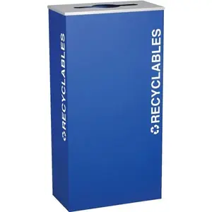 EXCELL METAL PRODUCTS CO RC-KD17-R RYX Kaleidoscope 17 Gallon Steel Mixed Recyclables Receptacle (Blue)