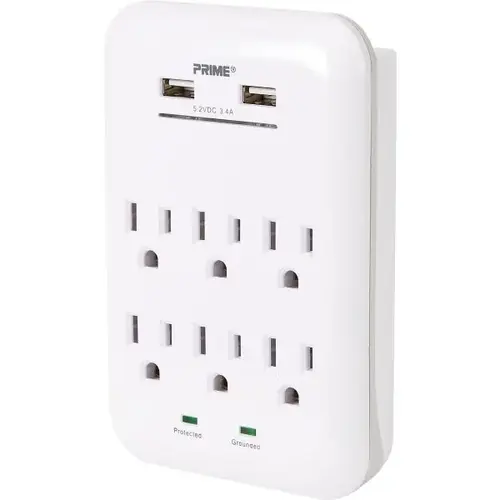 6-Outlet/USB Surge Protector