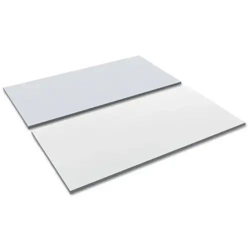 Reversible Laminate Table Top, Rectangular, 59.38w X 29.5d, White/Gray