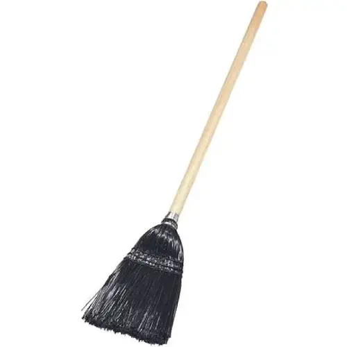 40 In. Black Synthetic Corn Lobby Broom