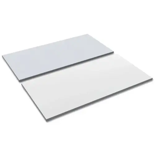 Reversible Laminate Table Top, Rectangular, 47.63w X 23.63d, White/Gray