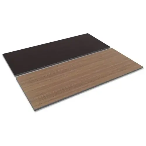 Reversible Laminate Table Top, Rectangular, 71.5w X 29.5d, Espresso/Walnut
