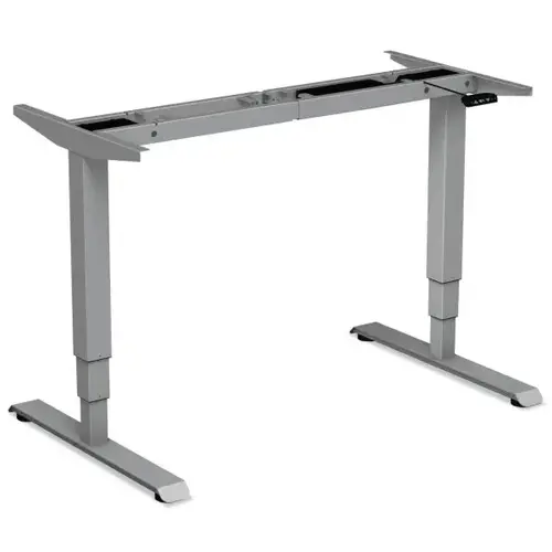 Adaptivergo Sit-Stand 3-Stage Electric Height-Adjustable Table Base W/Memory Control, 48.06 X 24.35 X 25 To 50.7, Gray
