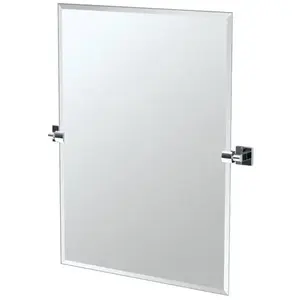 Gatco 4059S Elevate Frameless Large Rectangle Mirror In Chrome