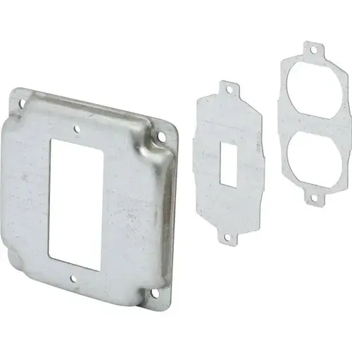 Raco Square Universal 1-Device 3-In-1 Plate Exposed Work Cover (Gray) Raco Square Universal 1-Device 3-In-1 Plate Exposed Work Cover (Gray)