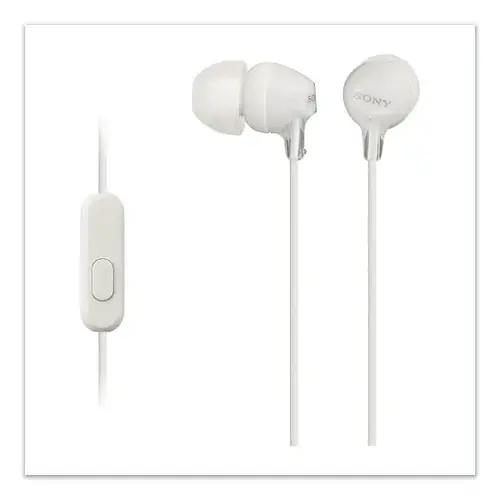 Mdrex15ap Fashion Color Ex Earbuds, White Mdrex15ap Fashion Color Ex Earbuds, White