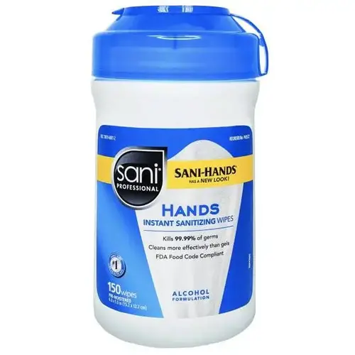 Sani-Hands Instant Hand Sanitizing Wipes 150 Count Canister