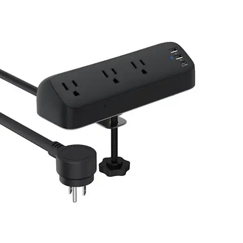 Chargeport Plus Charging Station, Outlet And Usb, Black, 6-1/2 ft Chargeport Plus Charging Station, Outlet And Usb, Black, 6-1/2 ft