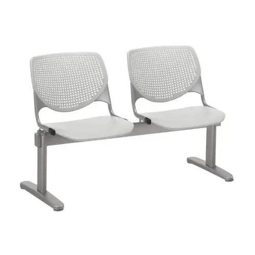 Kool 2-Seat Reception Bench, Light Grey Seats & Back Kool 2-Seat Reception Bench, Light Grey Seats & Back