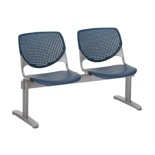 Kool 2-Seat Reception Bench, Navy Seats & Back Kool 2-Seat Reception Bench, Navy Seats & Back