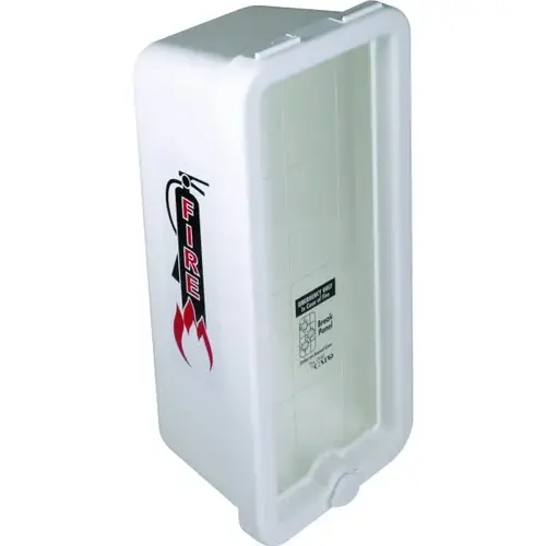 5 Lb Surface-Mount Fire Extinguisher Cabinet (White)