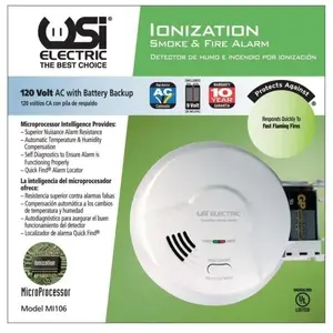 USI Electric MI106 Direct Wire Ionization Smoke Alarm