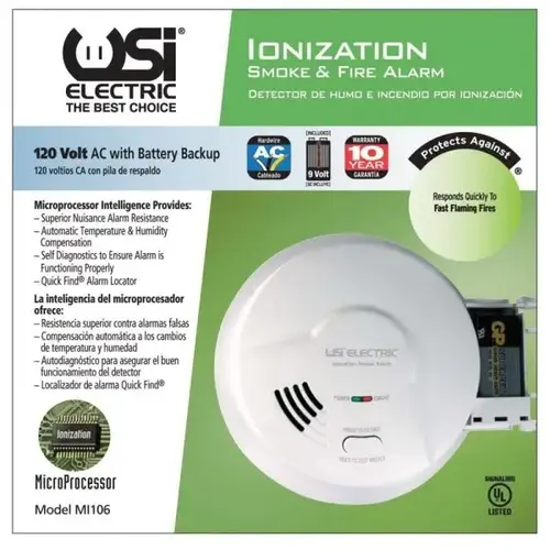 Direct Wire Ionization Smoke Alarm