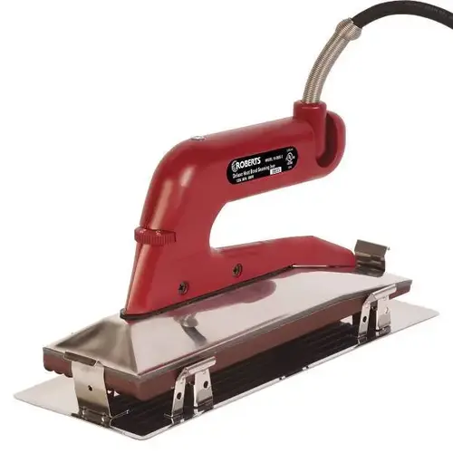 Deluxe Heat Bond Carpet Iron With Non-Stick, Grooved Base