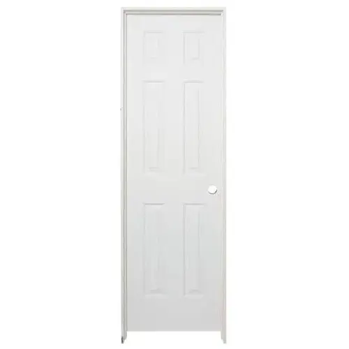 24 In. X 80 In. X 4-9/16 In. Primed 6-Panel Single Prehung Interior Door Left Hand Flat Jamb 24 In. X 80 In. X 4-9/16 In. Primed 6-Panel Single Prehung Interior Door Left Hand Flat Jamb