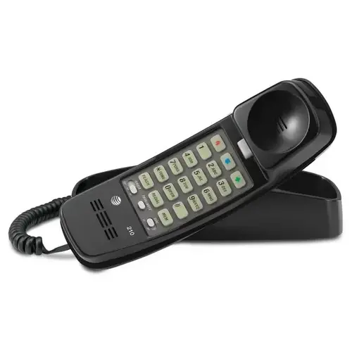 210m Black Single Line Trimline Telephone