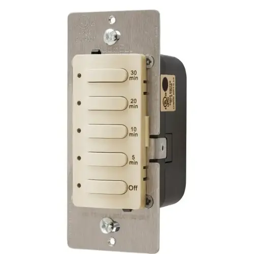 30 Minute 8.3 Amp 120/277 Volt Timer (Ivory) 30 Minute 8.3 Amp 120/277 Volt Timer (Ivory)