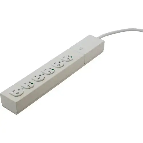 6-Outlet 20 Amp Hospital Grade Surge Protector W/ 6 Ft Cord