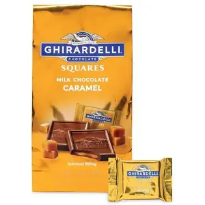 GHIRARDELLI 62242 Milk Chocolate And Caramel Chocolate Squares, 9.02 Oz Packs