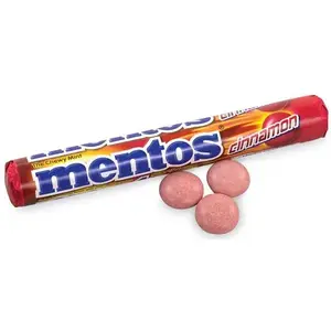 Mentos 821182 Cinnamon Singles Chewy Mints, 1.32 Oz, 15 Rolls