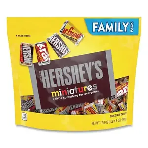 Hershey's 21491 Miniatures Variety Family Pack, Assorted Chocolates, 17.6 Oz Bag