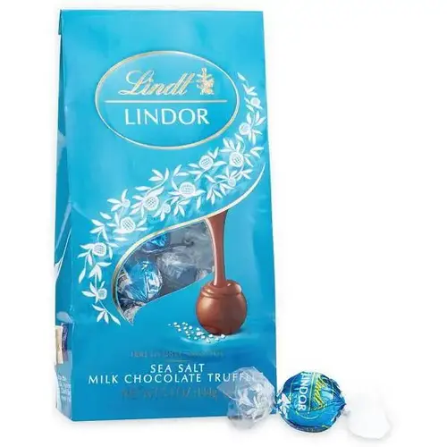 Lindor Truffles Milk Chocolate Sea Salt, 5.1 Oz Bag, 3 Count