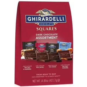GHIRARDELLI 62274 Squares Premium Dark Chocolate Assortment, 14.86 Oz Bag
