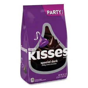 Hershey's 13462 Kisses Special Dark Chocolate Candy, Party Pack, 32.1 Oz Bag