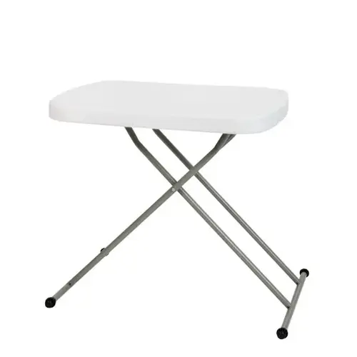 26 In. Adjustable Folding Table (White)