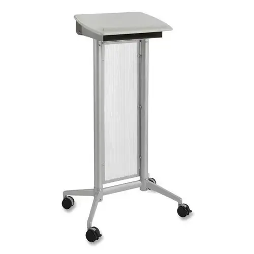Impromptu Lectern, 26.5" X 18.75" X 46.5", Gray Grey Impromptu Lectern, 26.5" X 18.75" X 46.5", Gray Grey
