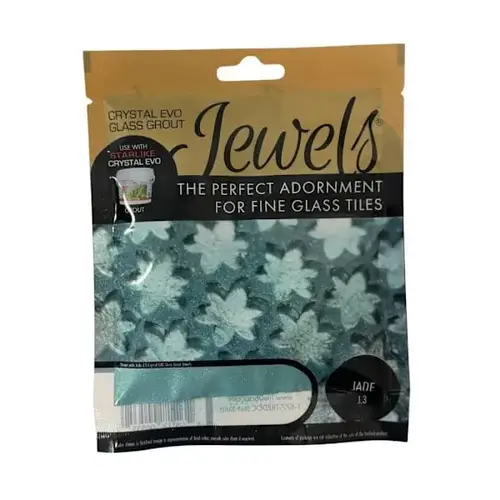Crystal Evo Glass Grout Jewels, Jade, 75 Grams Crystal Evo Glass Grout Jewels, Jade, 75 Grams