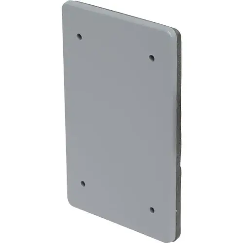 Taymac 1-Gang Plastic Blank Weatherproof Cover (Gray)