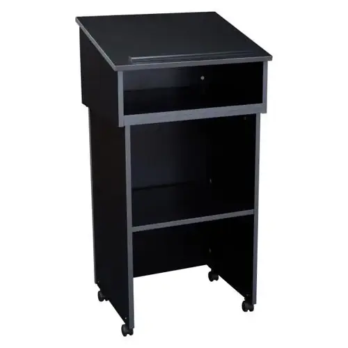 Tabletop Lectern And Av Cart/Lectern Base, Black W/Charcoal Trim Tabletop Lectern And Av Cart/Lectern Base, Black W/Charcoal Trim