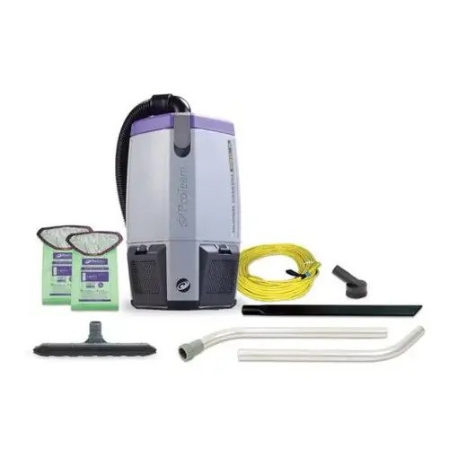 Super Coach Pro 6 120 Volt 6 Quart Backpack Vacuum W/ Hard Surface Tool Kit And Scalloped And Flat Felt Brush