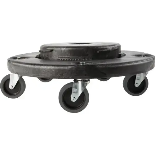 BRUTE Quiet Black Trash Can Dolly (20,32,44,55 Gallon Compatible)